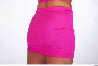 Reeta casual dressed hips pink elastic short skirt 0006.jpg